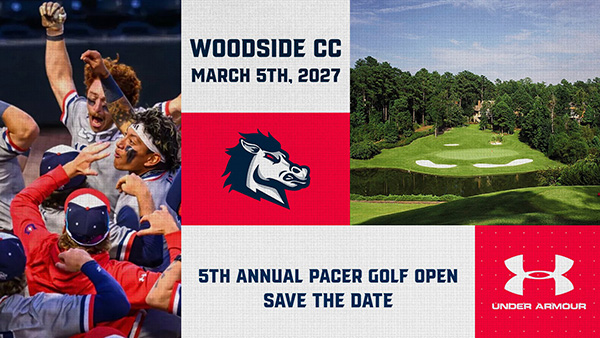 Woodside CC, March 5th, 2027.  5th annual pacer golf open save the date